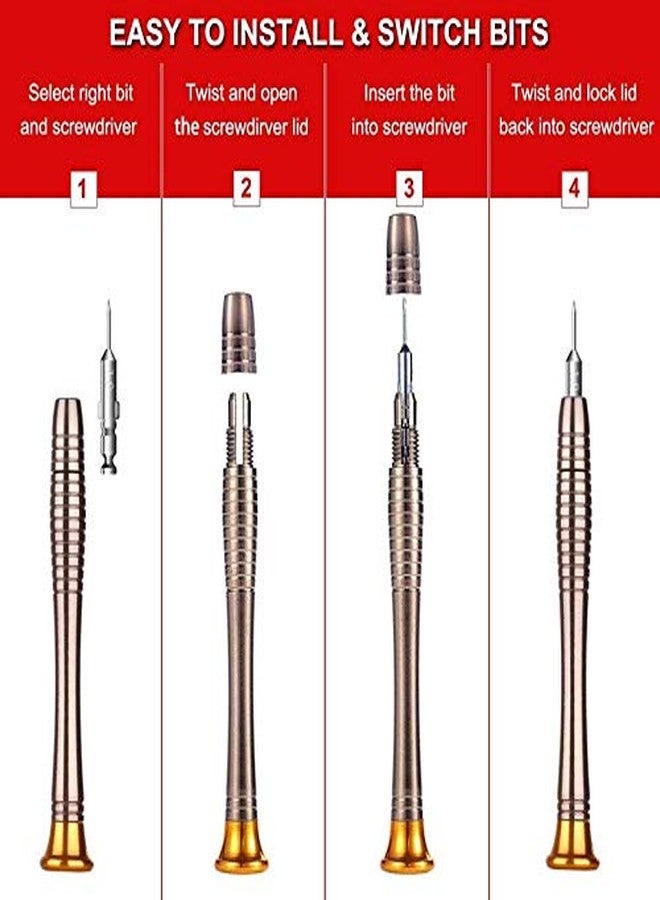 فيدوس مجموعة أدوات إصلاح متعددة الوظائف من فيدوس، بألوان عشوائية، 24 في 1، تتضمن مفك براغي دقيق، ومفك عزم دوران، مناسبة للهواتف المحمولة، والساعات، وأجهزة الكمبيوتر، وأجهزة الكمبيوتر المحمولة، والكاميرات الرقمية، مع حافظة جلدية عملية. - Image 2